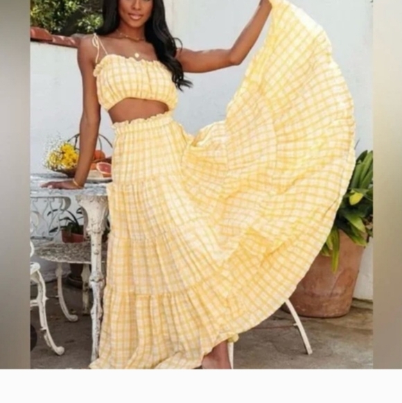 Vici Dresses & Skirts - Vici Yellow Two Piece Skirt Set